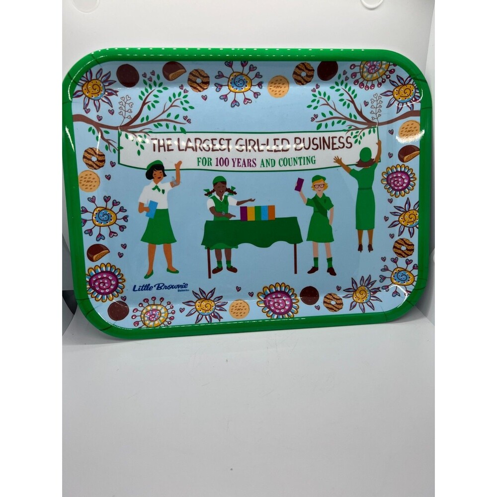 Girl Scout 100 Year Little Brownie Baker Cookie Tray  2016 decor brownies dish